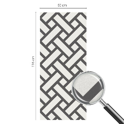 Film occultant fenêtre effet vitrail Rectangles entrelacés