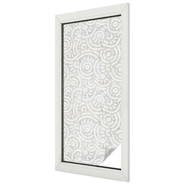 Film occultant fenêtre effet vitrail Abstraction géométrique