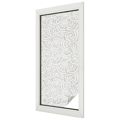 Film occultant fenêtre effet vitrail Abstraction géométrique