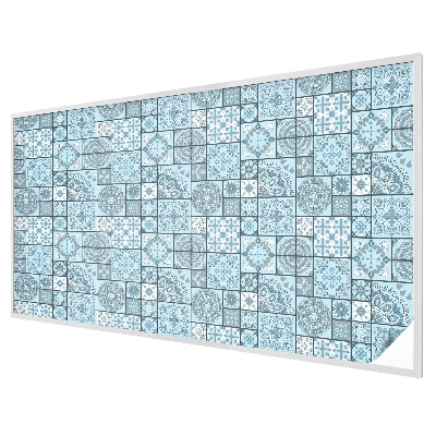 Film fenêtre décoratif occultant vitrail Carreaux bleus