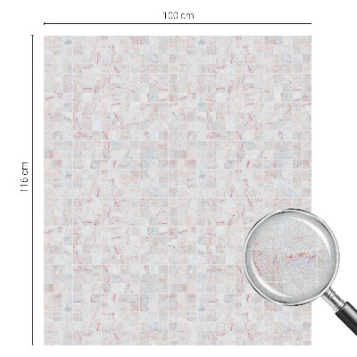 Film fenêtre décoratif occultant vitrail Mosaïque de pierre