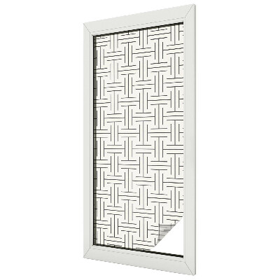 Film occultant fenêtre effet vitrail tresse symétrique