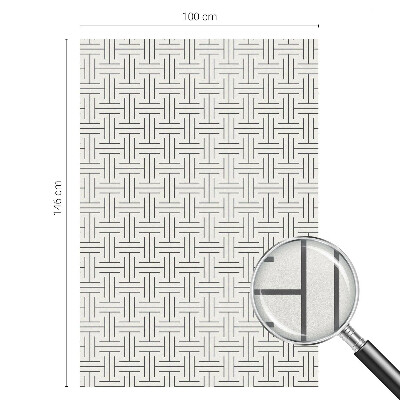 Film occultant fenêtre effet vitrail tresse symétrique