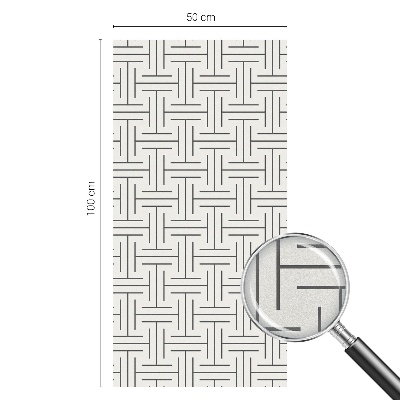 Film occultant fenêtre effet vitrail tresse symétrique
