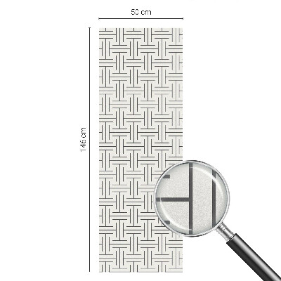 Film occultant fenêtre effet vitrail tresse symétrique