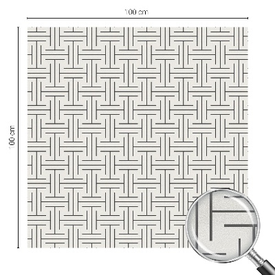 Film occultant fenêtre effet vitrail tresse symétrique