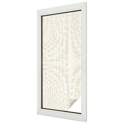 Vitrail autocollant pour fenêtre L'élégance du chevron