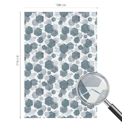 Film fenêtre décoratif occultant vitrail hexagones géométriques