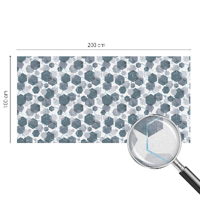 Film fenêtre décoratif occultant vitrail hexagones géométriques