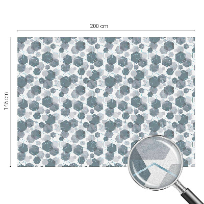 Film fenêtre décoratif occultant vitrail hexagones géométriques