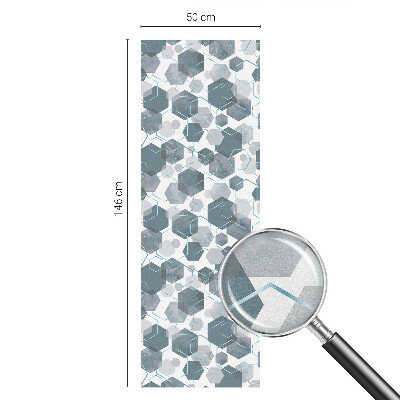 Film fenêtre décoratif occultant vitrail hexagones géométriques