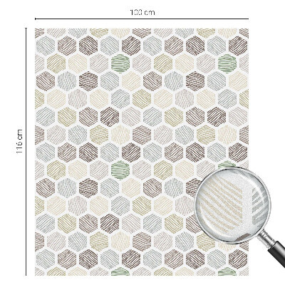 Film occultant fenêtre effet vitrail Ondes géométriques