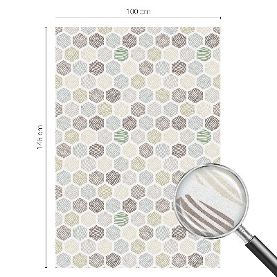 Film occultant fenêtre effet vitrail Ondes géométriques