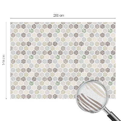 Film occultant fenêtre effet vitrail Ondes géométriques