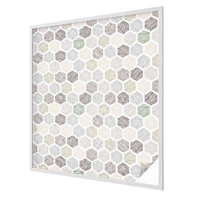 Film occultant fenêtre effet vitrail Ondes géométriques