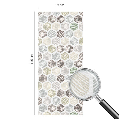 Film occultant fenêtre effet vitrail Ondes géométriques