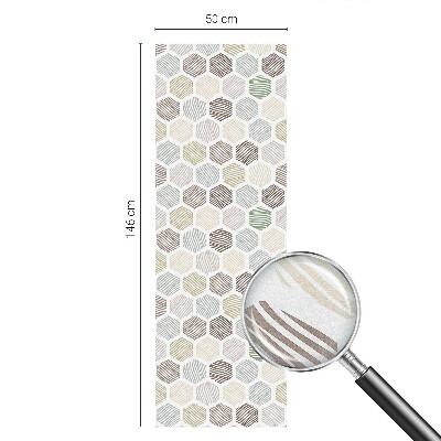 Film occultant fenêtre effet vitrail Ondes géométriques