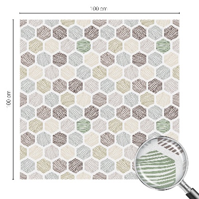 Film occultant fenêtre effet vitrail Ondes géométriques