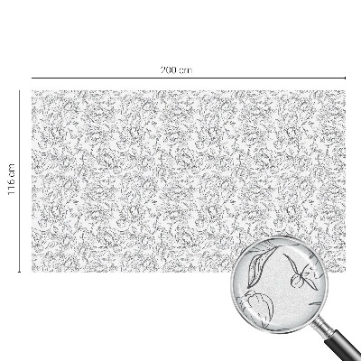 Film occultant fenêtre effet vitrail motif floral