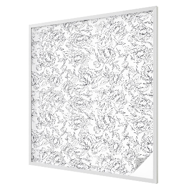 Film occultant fenêtre effet vitrail motif floral