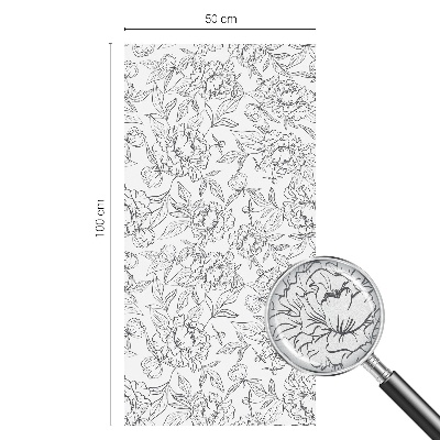 Film occultant fenêtre effet vitrail motif floral