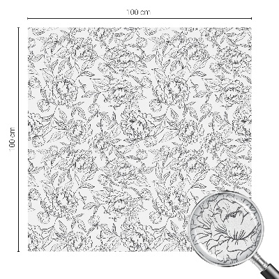 Film occultant fenêtre effet vitrail motif floral