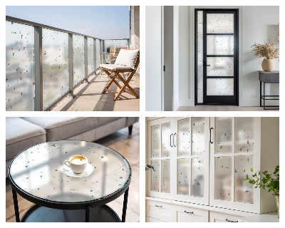 Film occultant fenêtre effet vitrail Éléments dispersés