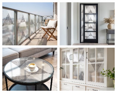 Film occultant pour fenêtre Triangles gris