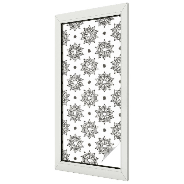 Vitrail autocollant pour fenêtre rosettes classiques