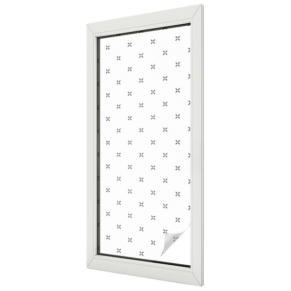 Film occultant fenêtre effet vitrail Croix géométriques