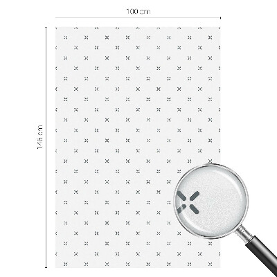 Film occultant fenêtre effet vitrail Croix géométriques
