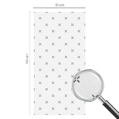 Film occultant fenêtre effet vitrail Croix géométriques