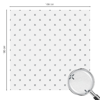 Film occultant fenêtre effet vitrail Croix géométriques