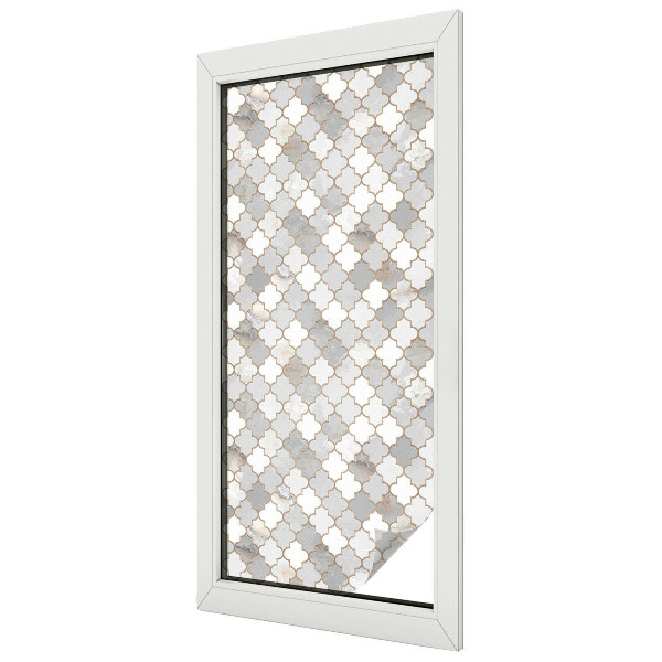 Film occultant fenêtre effet vitrail Mosaïque géométrique