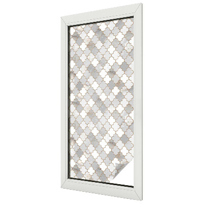 Film occultant fenêtre effet vitrail Mosaïque géométrique