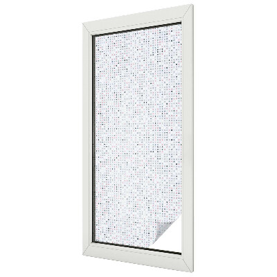 Vitrail autocollant pour fenêtre Points pastel