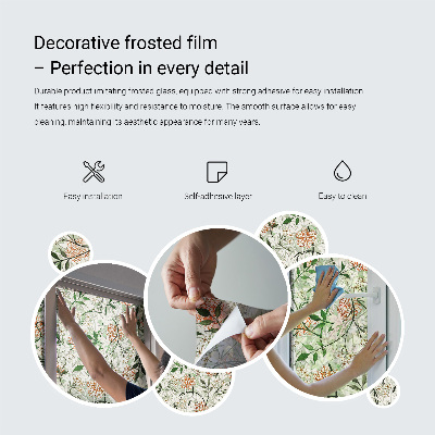 Film occultant pour fenêtre mosaïque florale