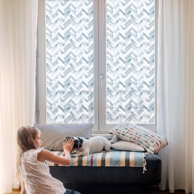 Film occultant fenêtre effet vitrail Motif géométrique