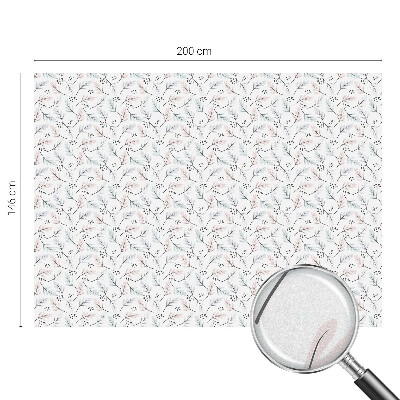 Film fenêtre décoratif occultant vitrail feuilles de plantes