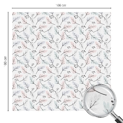 Film fenêtre décoratif occultant vitrail feuilles de plantes