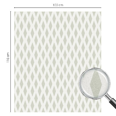 Film fenêtre décoratif occultant vitrail motif en losange