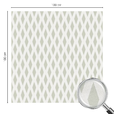 Film fenêtre décoratif occultant vitrail motif en losange