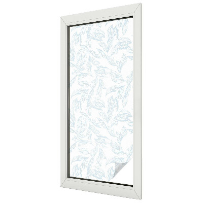 Film occultant fenêtre effet vitrail Feuilles éthérées