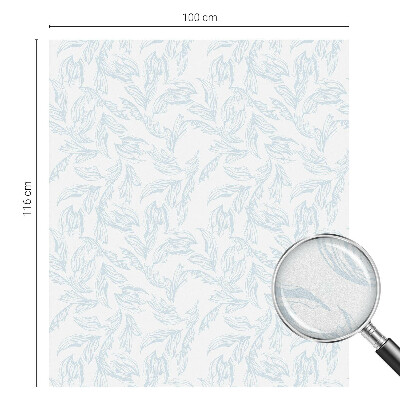 Film occultant fenêtre effet vitrail Feuilles éthérées