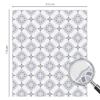 Autocollant pour vitrage losanges floraux