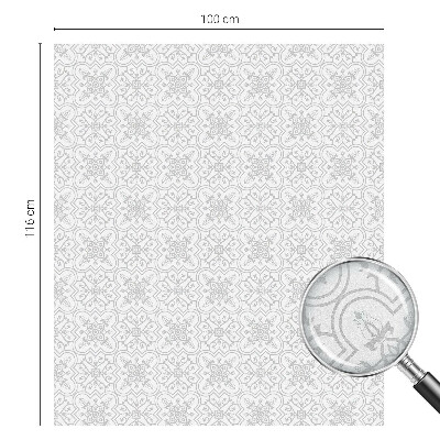 Film occultant fenêtre effet vitrail symétrie florale