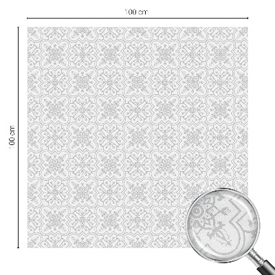Film occultant fenêtre effet vitrail symétrie florale