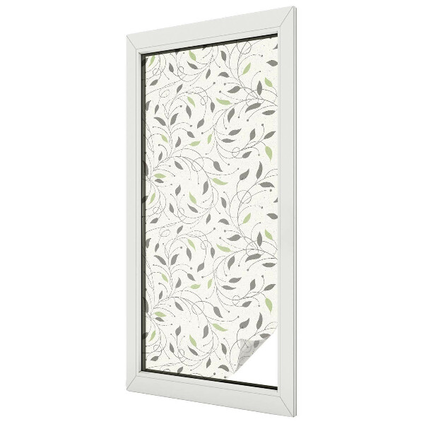 Film fenêtre décoratif occultant vitrail Feuilles des pousses