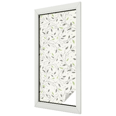 Film fenêtre décoratif occultant vitrail Feuilles des pousses