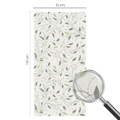 Film fenêtre décoratif occultant vitrail Feuilles des pousses